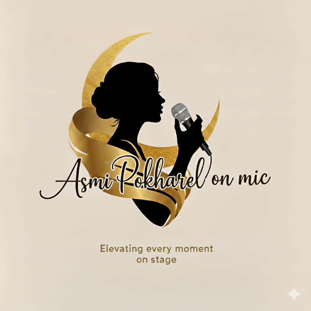 Asmi Pokharel on mic banner
